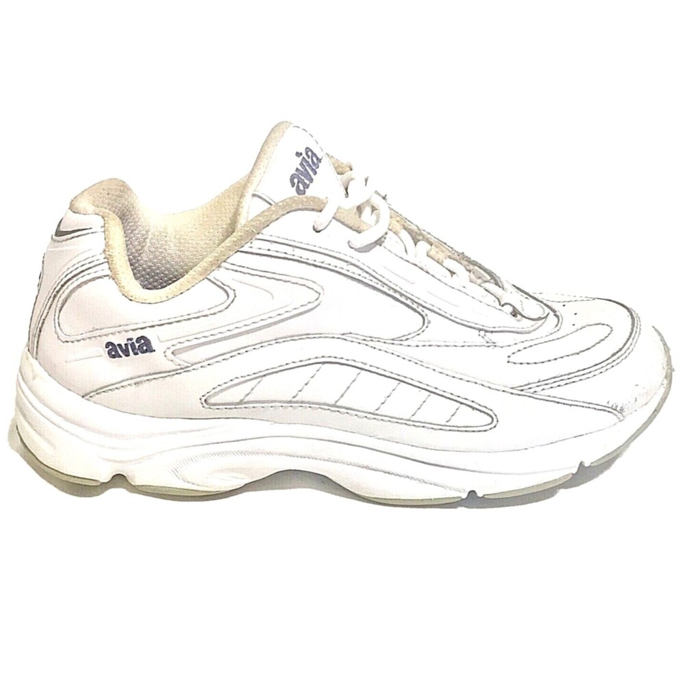 Avia Vintage Aerobics Sneakers Leather Low White 6.5 Womens A06354W Shoe 80s Y2K